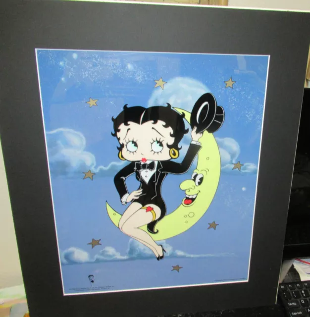 Betty Boop Sitting On The Moon Original 1999 Cel