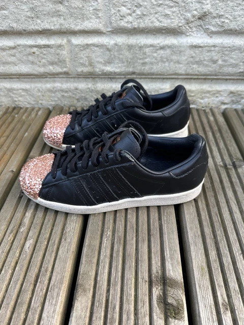 ADIDAS SUPERSTAR 80S Trainers Black Rose Gold 3D Metal Toe UK 6 17.99 PicClick UK