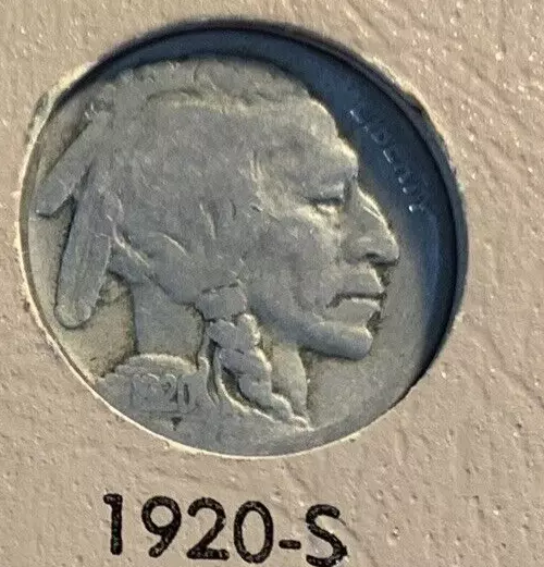 1920s Buffalo nickel, nice original G/VG coin nearly full date