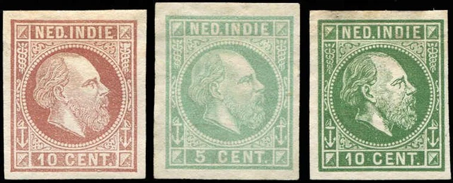 Niederländisch-Indien, 1870, ohne gummi