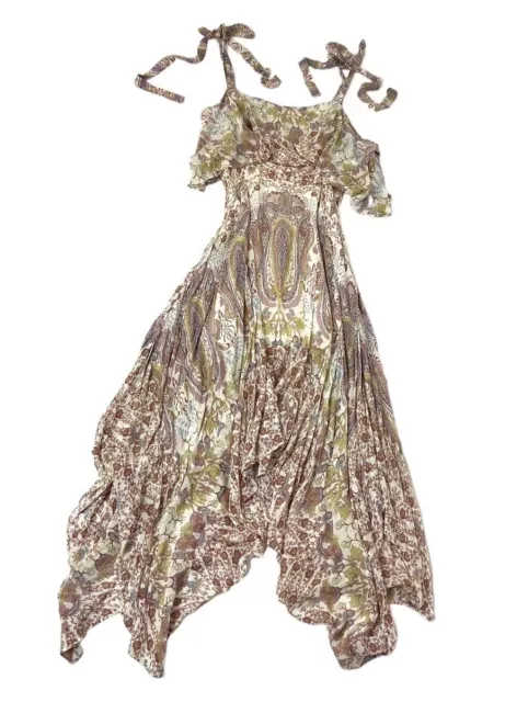 BCBG MAX AZRIA 100% Silk Paisley Hankerchief Dress Xs $300.00 - PicClick