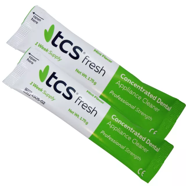 TCS Cleaner x 2 Sachets ~ SAMPLE Flexible Denture Cleaner 2 Weekly Dose Supply