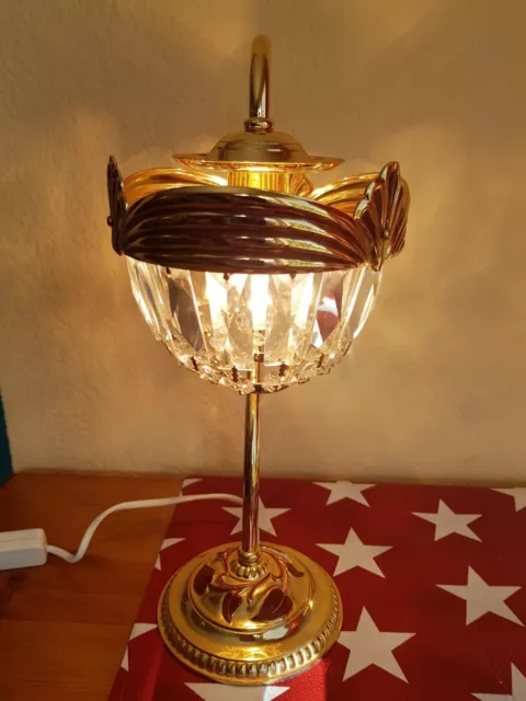 Kristallglas Leuchte Lampe Original 80 / 90er Jahre Vintage voll funktionsfähig