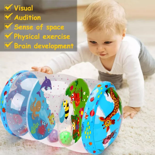 Baby Sensorisches Spielzeug Krabbel Gehen leuchtend Rollendes Kleinkindspielzeug