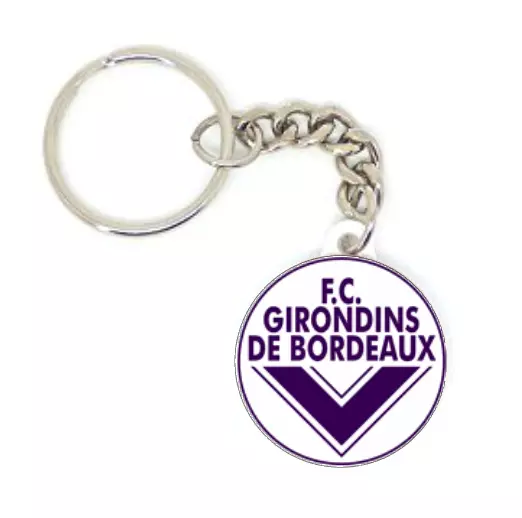 Porte clé badge LOGO FC GIRONDINS DE BORDEAUX football personnalisé collection