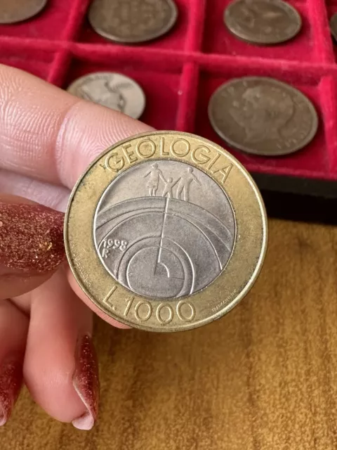 Moneta Repubblica Di San Marino 1000 Lire 1998 Geologia Bimetallica Nn