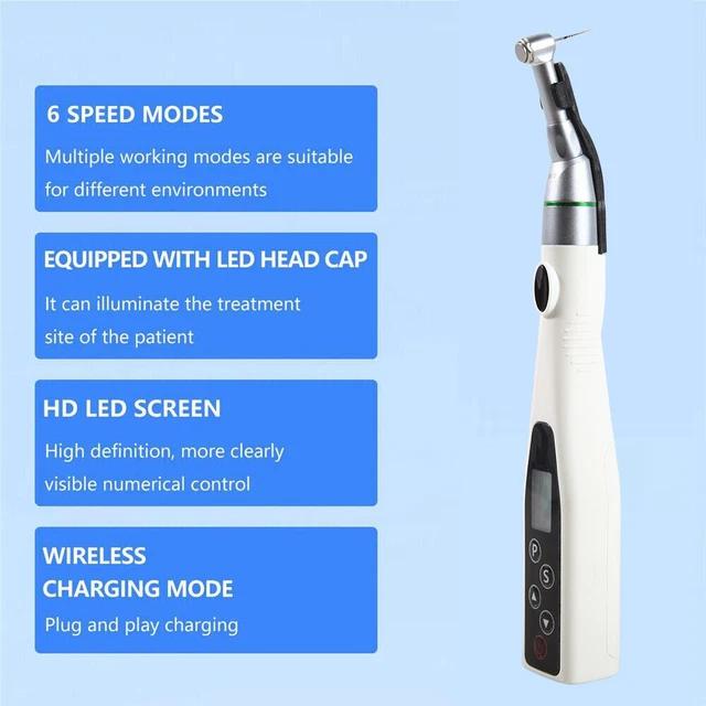 Dental LED Endo Motor 16:1 Contra Angle Reciprocating Root Canal Treatment USA