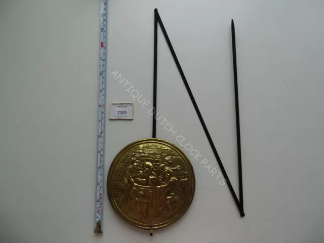Antique Foldable Pendulum With Drinking Scene For French Comtoise Or Morbier ... Antique Foldable Pendulum With Drinking Scene For French Comtoise Or Morbier ...