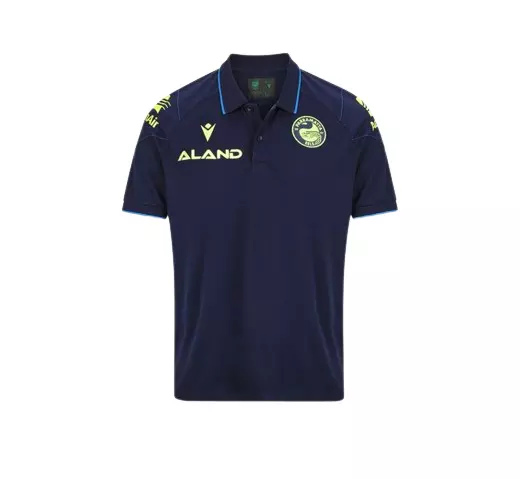 Parramatta Eels 2024 Nrl Team Macron Mens Adult Travel Polo