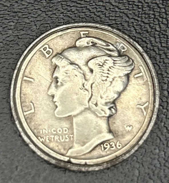 1936 Mercury Dime with Steel Wheat Cent Reverse -Magic Coin made from real coins
