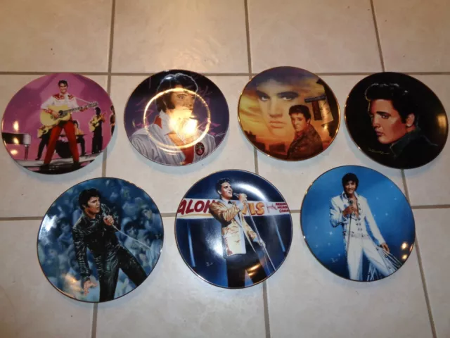 Elvis Presley Collectors Plates Lot of 7 Delphi ++