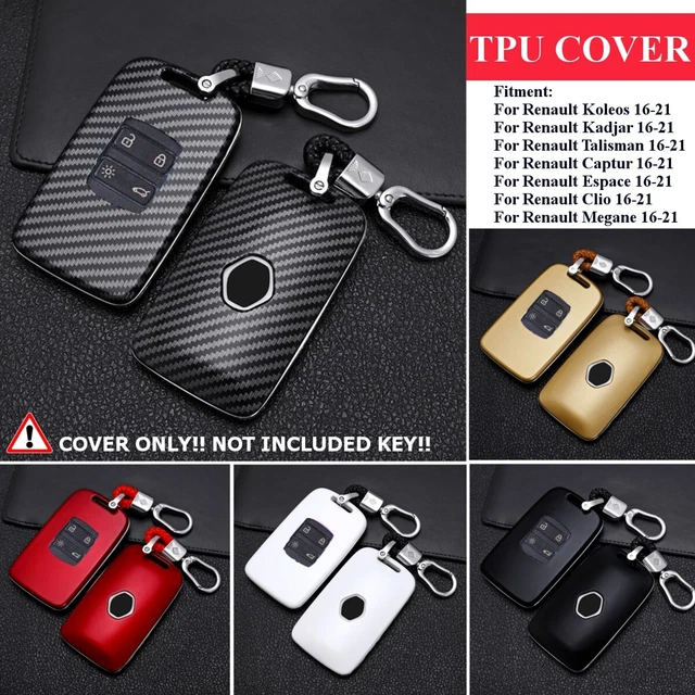 Car Remote Key Holder Shell Fob Cover Case with Keyring For Renault Clio Megane