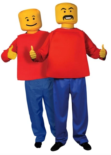 Costume testa blocco taglia bambino Lego uomo Mr mini figura abito elegante 8 9 10