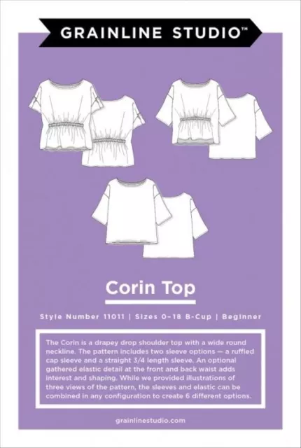 Grainline Studio Paper Sewing Pattern Corin Top