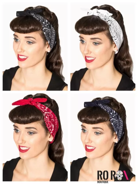 40's 50's Paisley Headband Bandana Dancing Days Landgirl Rockabilly Head Scarf