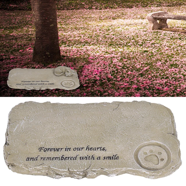 Pet Memorial Tombstone Weatherproof Resin Pet Memorial Garden Stone LT