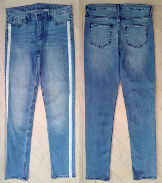 H&M Jeans Trousers Girl Blue Us 13-14 Years Pantaloni Jeans Blu Bambina Eur 164