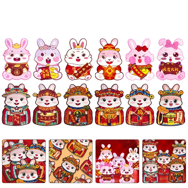 24 PIEZAS Papel Tradicional Rojo Cartera Paquetes Rojos Regalos de Año Nuevo