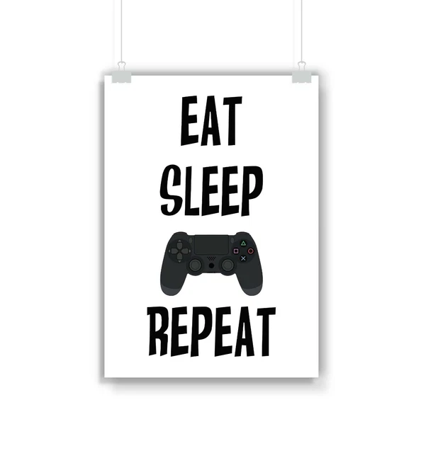 Eat Sleep Nintendo Switch Repeat Print, Gaming, Gift, Gamer, Gifts, Poster, Art