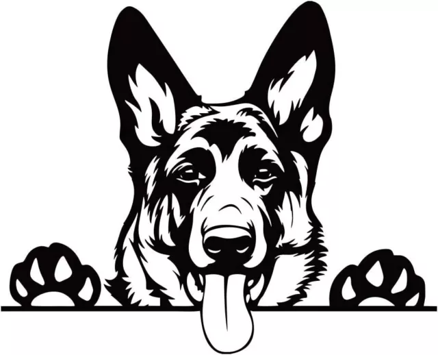 German Shepherd Black Vinyl Graphic Decal Car Truck Window Laptop Notebook