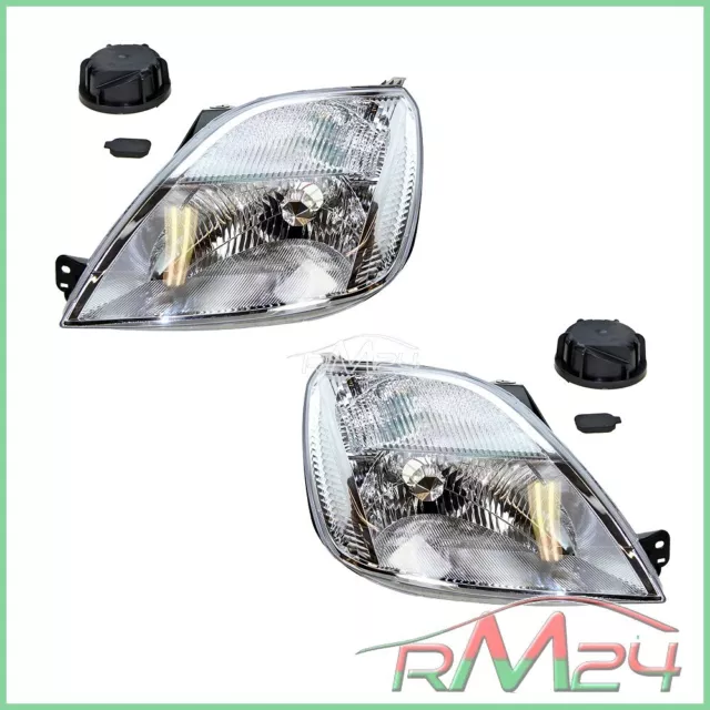 2X Faro Anteriore Sx Dx H4 Per Ford Fiesta 5 V Jh Jd + Van 01-05