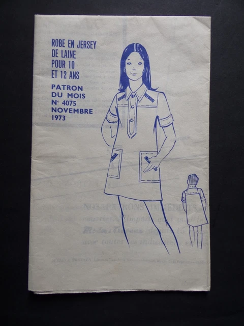 Patron De Couture Vintage Modes Et Travaux Mai 1956 - Robe Fille 9/12 Ans - Non Découpé