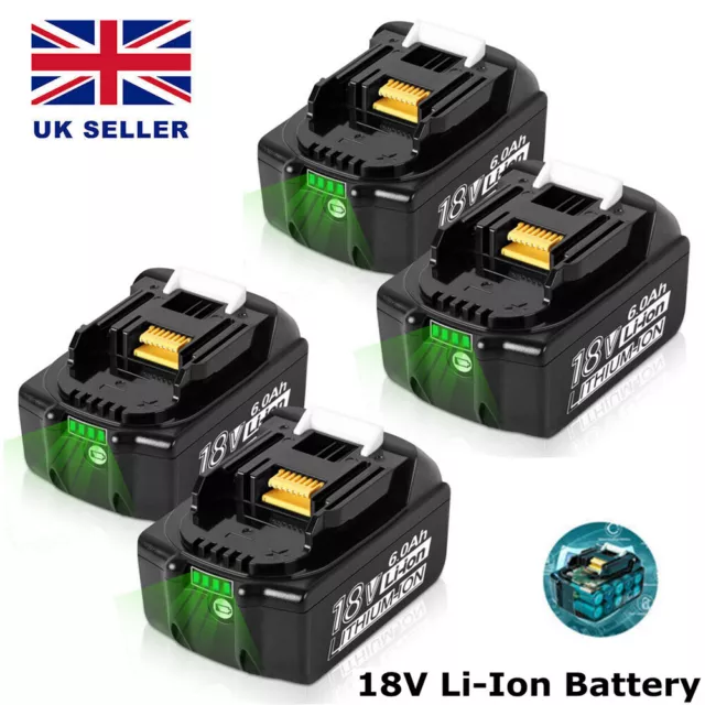 For Makita 18V Battery Lithium Ion BL1860B BL1850B BL1840B BL1830 LXT-400 6.0Ah