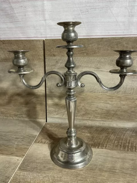 Antique Silver Plated Candle Holder Candleabra Original Hand Crafted EPNS