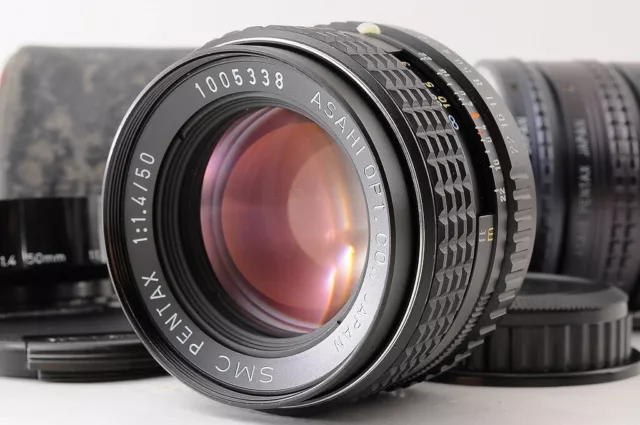 【TOP MINT】SMC PENTAX 50mm F/1.4 MF Standard Lens + Hood EXTETION TUBE JAPAN