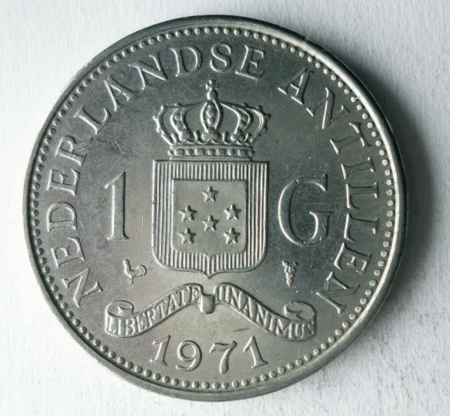 1971 NETHERLANDS Antilles GULDEN - Hard to Find Coin Antilles #3