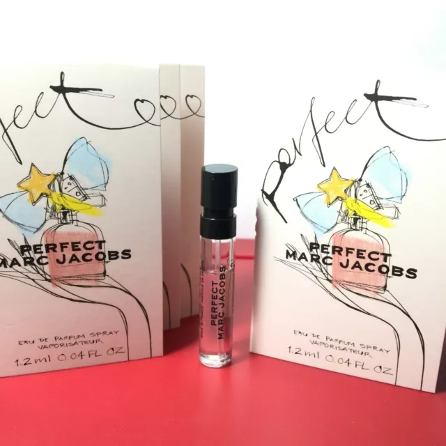 Marc Jacobs ~ Jacob Perfect Eau de Parfum Spray Vial Cards 0.04 oz/1.2 ml  X 4