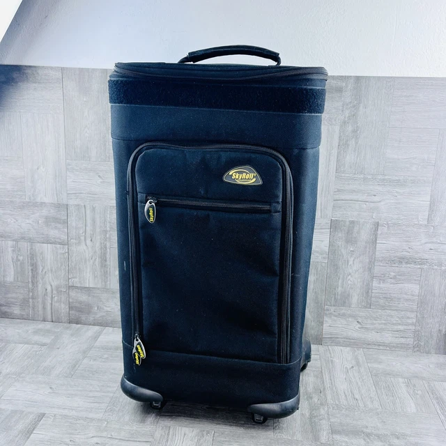 SkyRoll Black 22" Zip Up Carry-On Garment Bag Suitcase Rolling Luggage