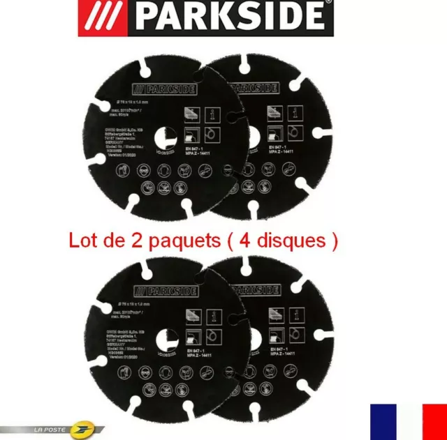 PARKSIDE 4 DISQUES Multi-Materiaux 76mm-BOSCH GWS 10,8/12V-76 et Parkside  PWSA12 EUR 13,80 - PicClick FR