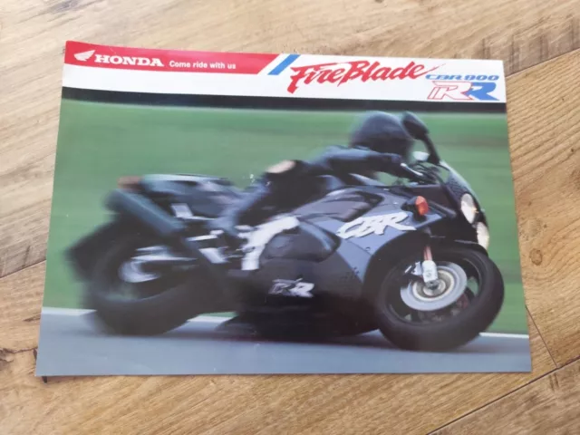 Honda Cbr900Rr  Fireblade Single Page Motorcycle Sales Brochure 1991