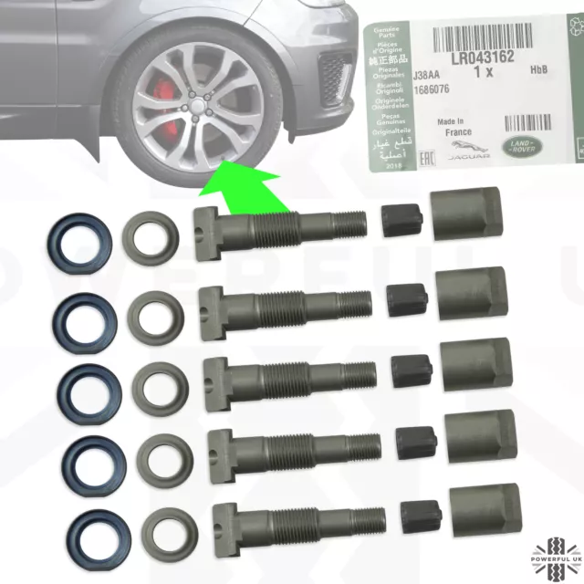 5x Kit Assistenza Monitoraggio Pressione Pneumatici per Discovery 5 LR5 Guarnizione Valvola