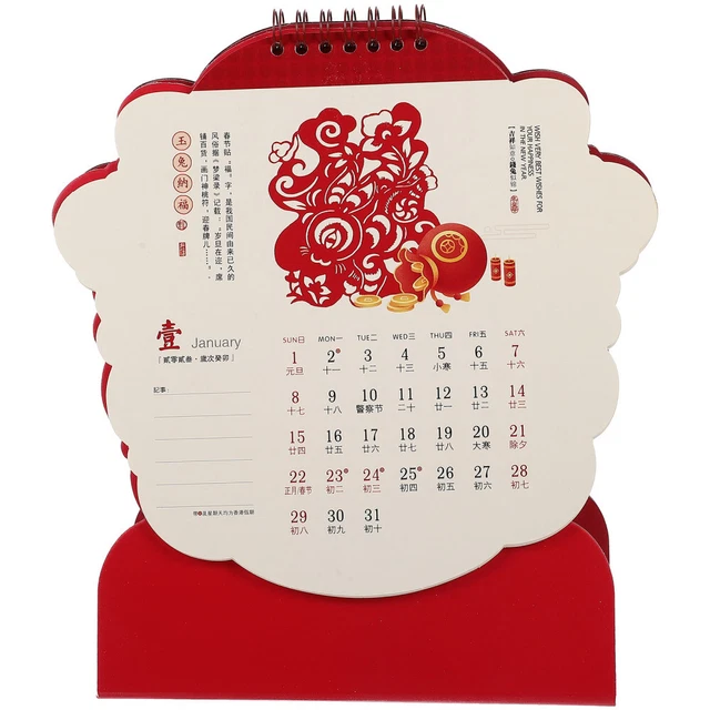 HOUSEHOLD TABLE 2023 rabbit year calendar 2023 Year Monthly Desk 2023