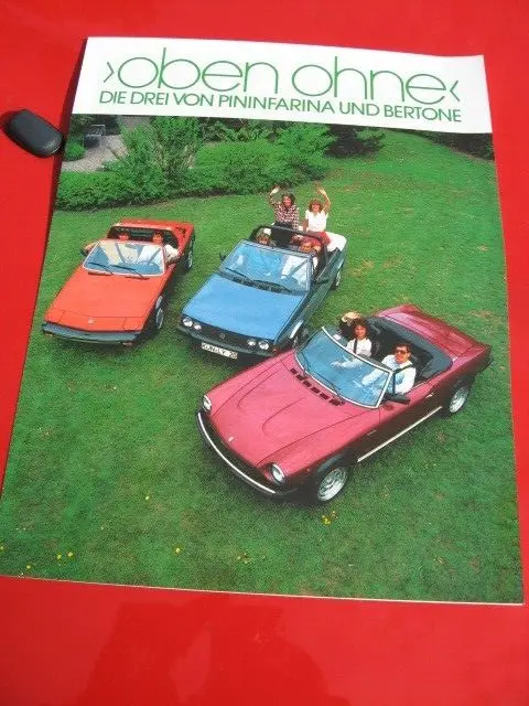 Pininfarina Spidereuropa, Bertone X 1/9-S, Bertone Cabrio Palinuro Prospekt 1984