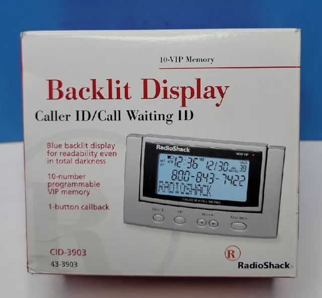 Genuine OEM Tandy Radio Shack 43-3903 Caller ID Call Waiting Backlit Display