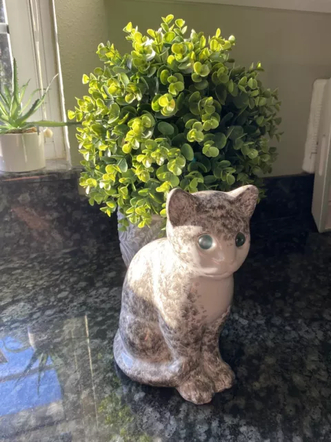 Alcobaca Portugal Pottery Cat Figurine