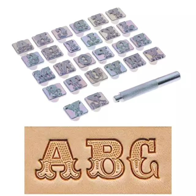 26 Teiliges  aus aus  Stempelset, 24 Mm Alphabet  Stempel Stanzwerkzeug Zum