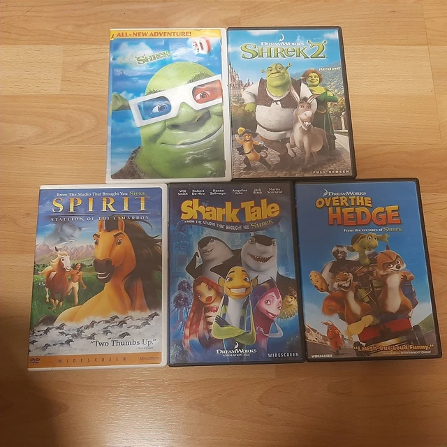 LOTTO DVD USATI Dreamworks (Spirit, Shark Tale, Shrek 2, Shrek 3D, Over ...