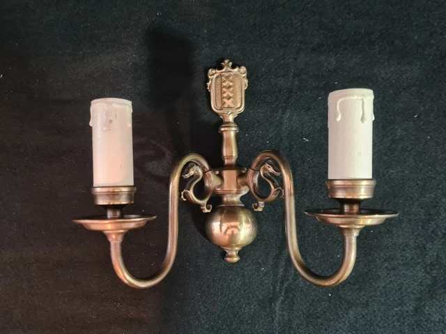 1 Superbes  Anciennes  Applique Murale En Laiton Vintage   Annee 70