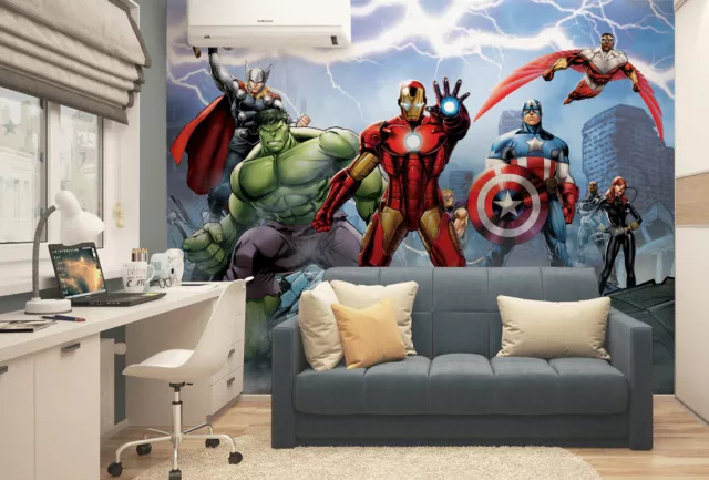 Marvel Wandbild Tapete Kinderzimmer Avengers Papier Foto Wand Dekoration