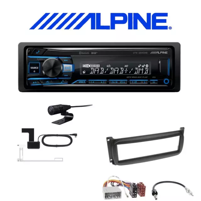 Alpine Autoradio DAB+ Bluetooth mit Einbauset für Chrysler PT Cruiser 2000-2005