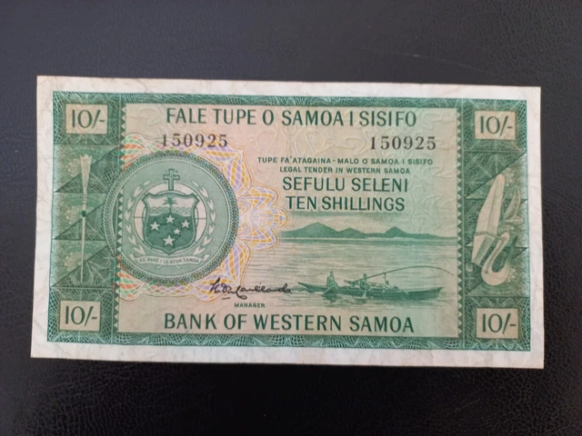 Western Samoa, 10 Shillings. ND(1963)