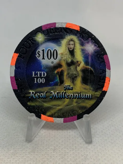 Four Queens - $100 Casino Chip - *The Real Millennium* - Ltd. 100 - Las Vegas