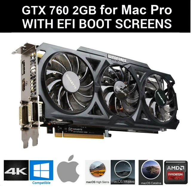 NVIDIA GEFORCE GT 640 pour Apple Mac Pro 1 Go Displayport 4K 120