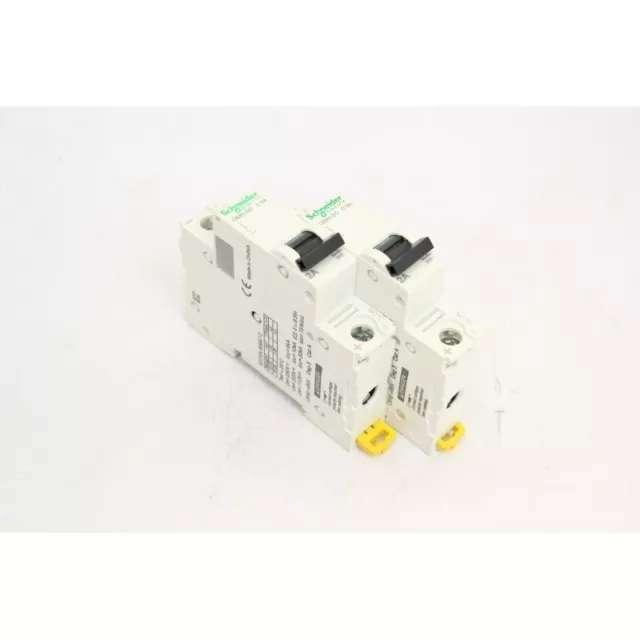 2Pcs SCHNEIDER ELECTRIC C60HDCC2A C60H-DC C 2A Disjoncteur continu 1P 2A (B748)