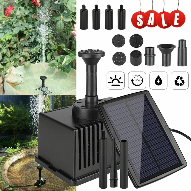 SOLAR PANEL POWERED Water Pump Garden Pond Fish Aquarium Fountain With