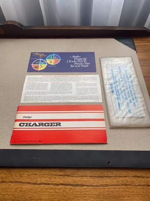 1969 69 Dodge Charger Owners Operators Manual And More VG